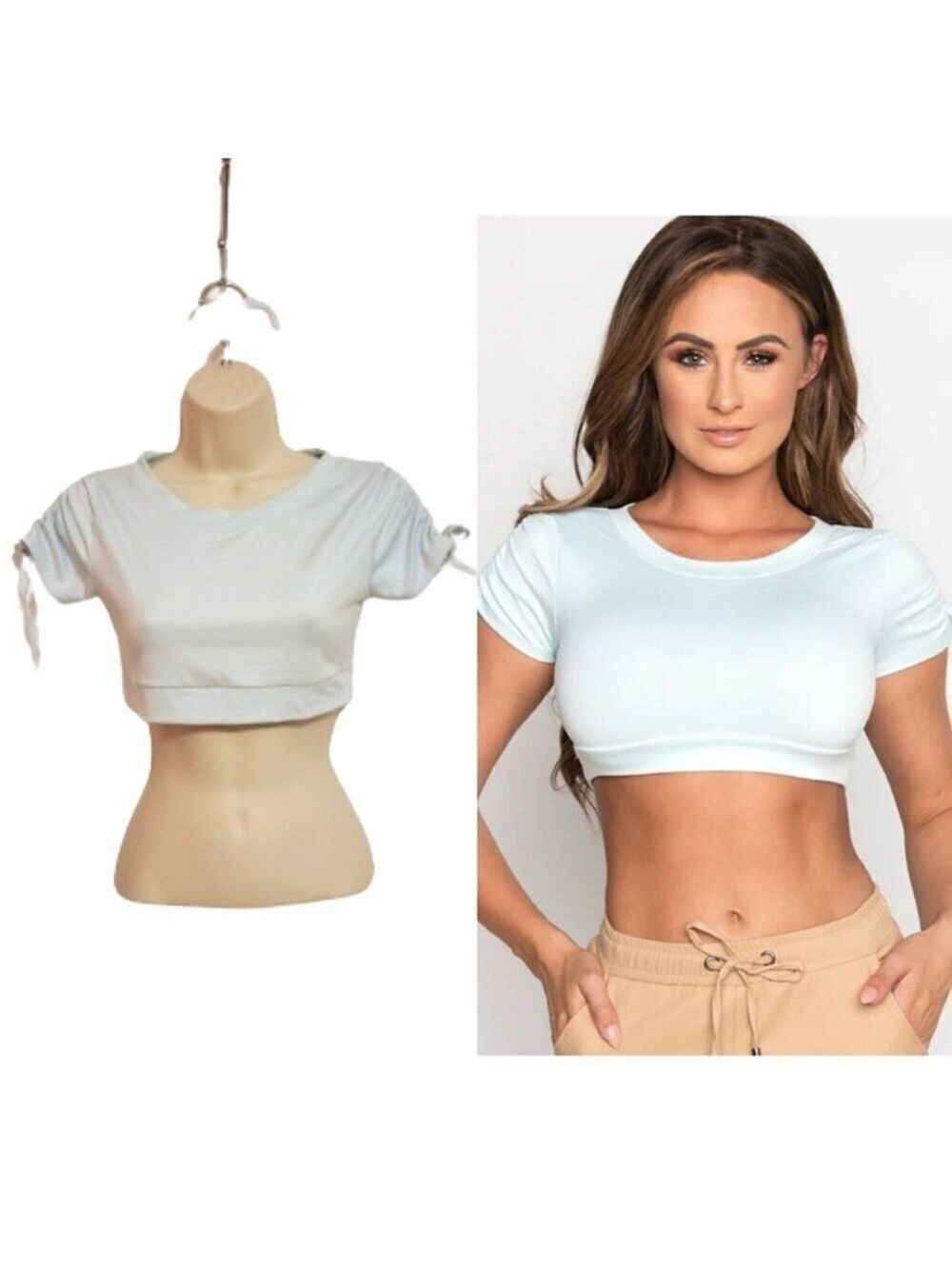 Briavia Mint Green Cropped Top Large